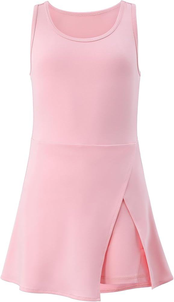 Little Girls Golf Tennis Sports Round Neck Sleeveless Athletic Active Dress with Safety Inner Poc... | Amazon (US)