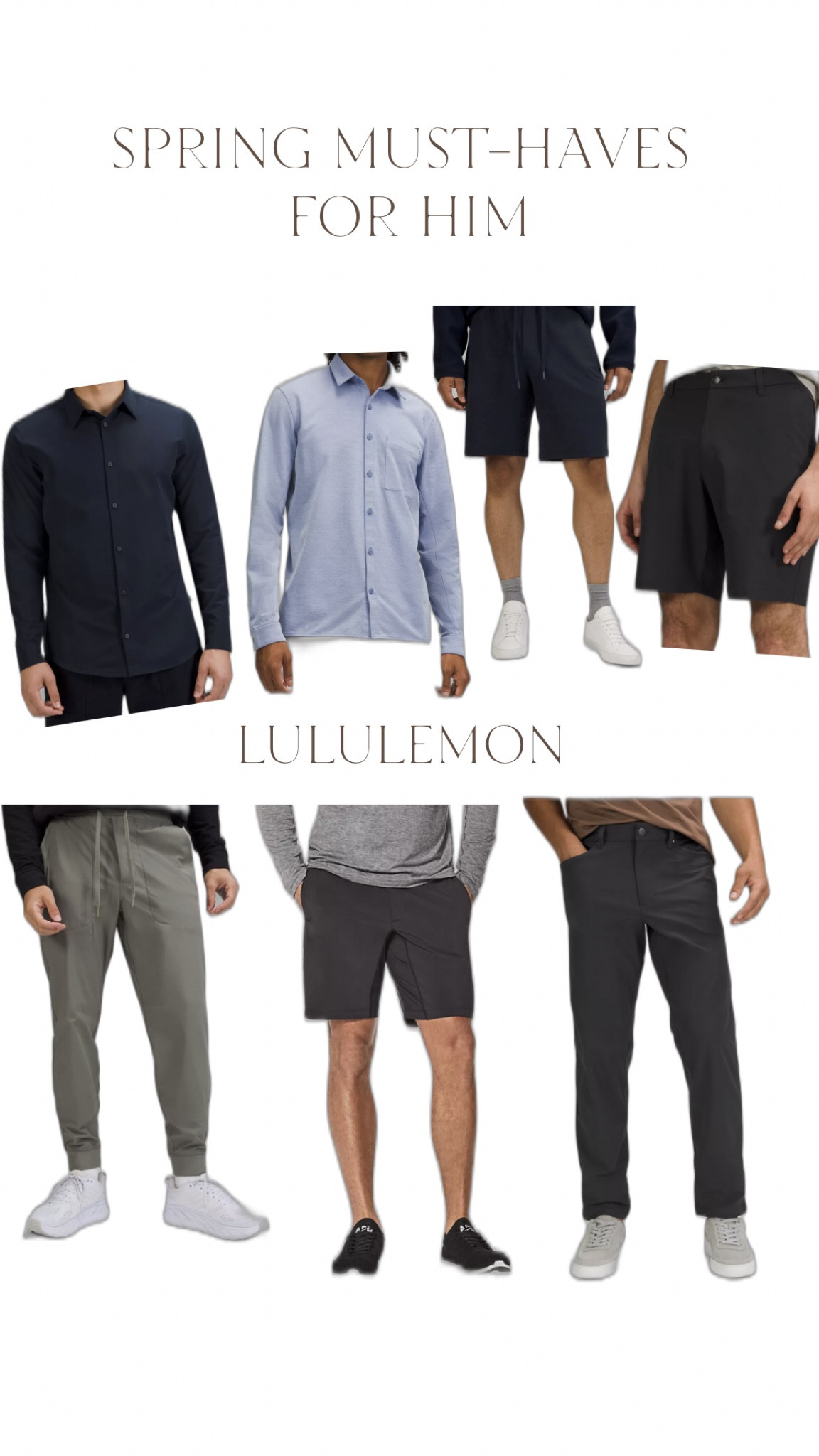 Spring essentials for him from Lululemon! My hubby owns nearly everything pictured here and loves them all!

#LTKGiftGuide #LTKmens #LTKFind