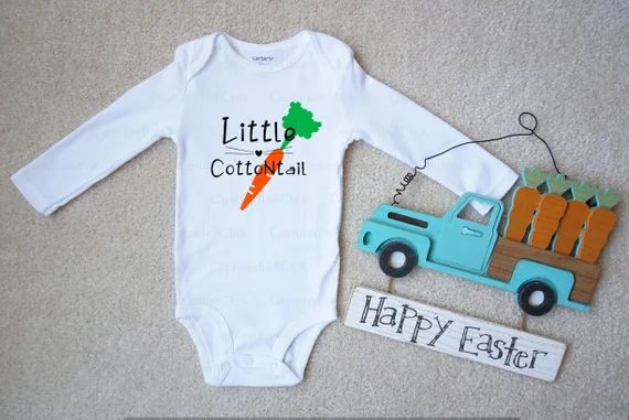 Little Cottontail Onesie® Bodysuit | Easter Bodysuit | Baby Easter Outfit | Baby Bodysuit | Baby... | Etsy (US)