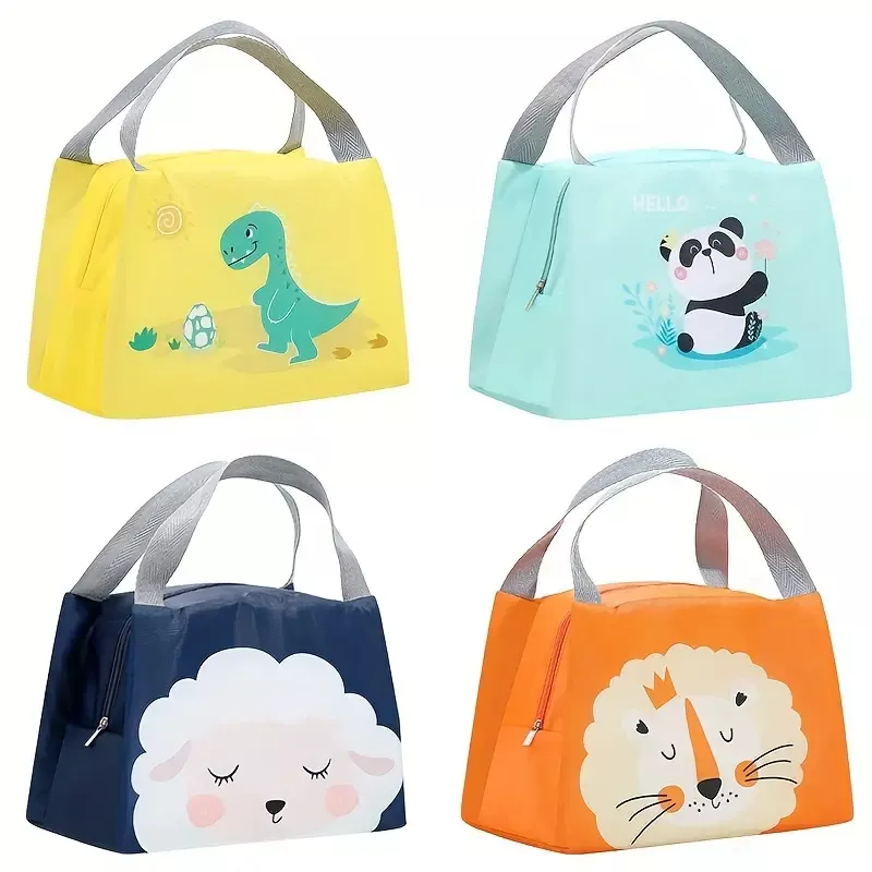 Insulated Lunch Bag Animal Printed Reusable Lunch Box For - Temu