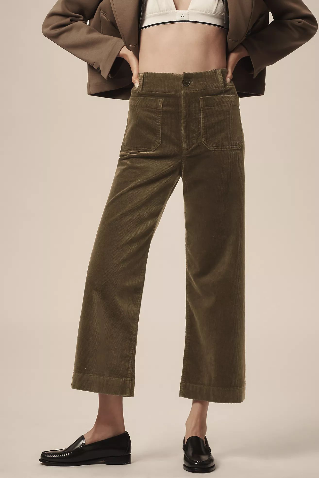 The Colette Cropped Wide-Leg Pants by Maeve: Corduroy Edition | Anthropologie (US)