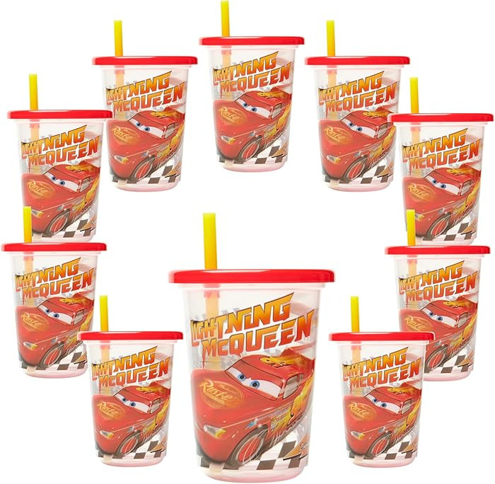 The First Years Cars Take & Toss Toddler Straw Cups Party Pack - Spill Proof Toddler Sippy Cups w... | Amazon (US)