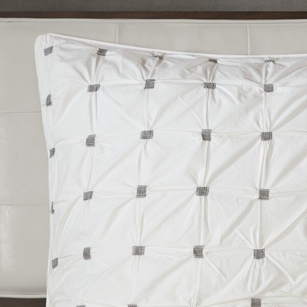 Carson Carrington Elva Grey Cotton 3-piece Duvet Cover Set - King/California King | Bed Bath & Beyond