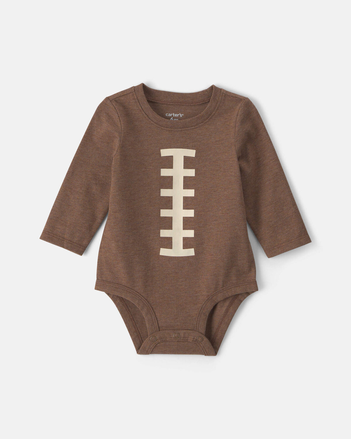 Baby Football Long-Sleeve Graphic Bodysuit - Brown | Carter's Inc