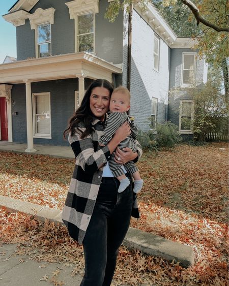 Fall outfit ideas mom and baby - baby fall outfits - baby boy outfits - plaid shacket - fall fashion - fall outfit ideas - fall family photos

#LTKbaby #LTKfamily #LTKSeasonal