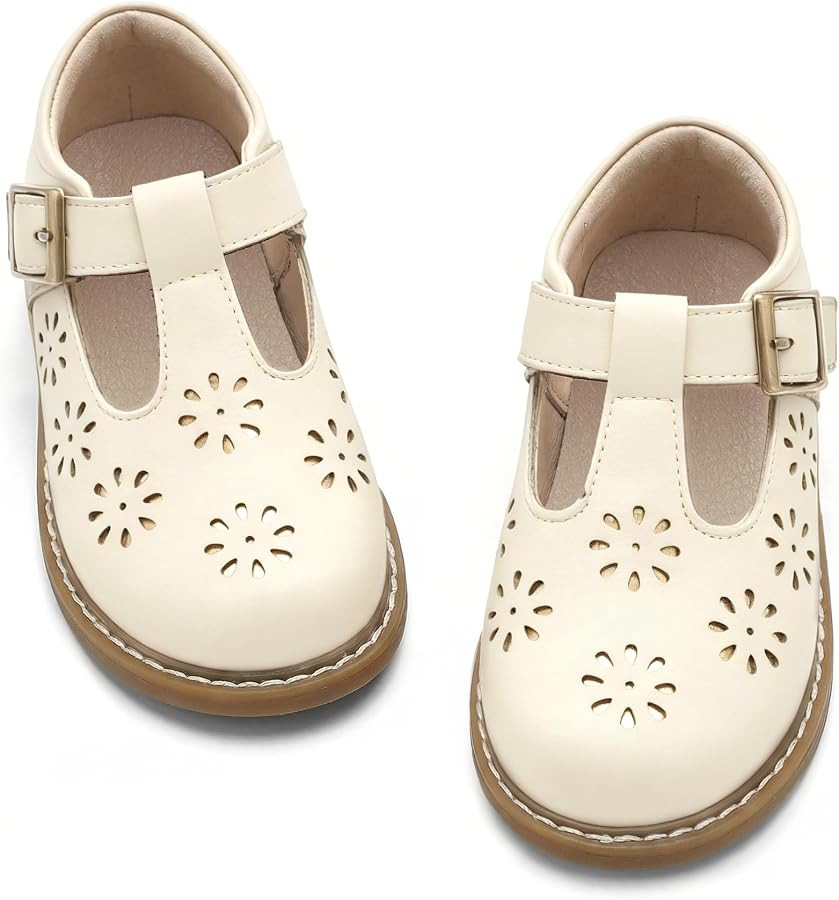 Toddler Girl Mary Jane Flat Dress Shoes | Amazon (US)