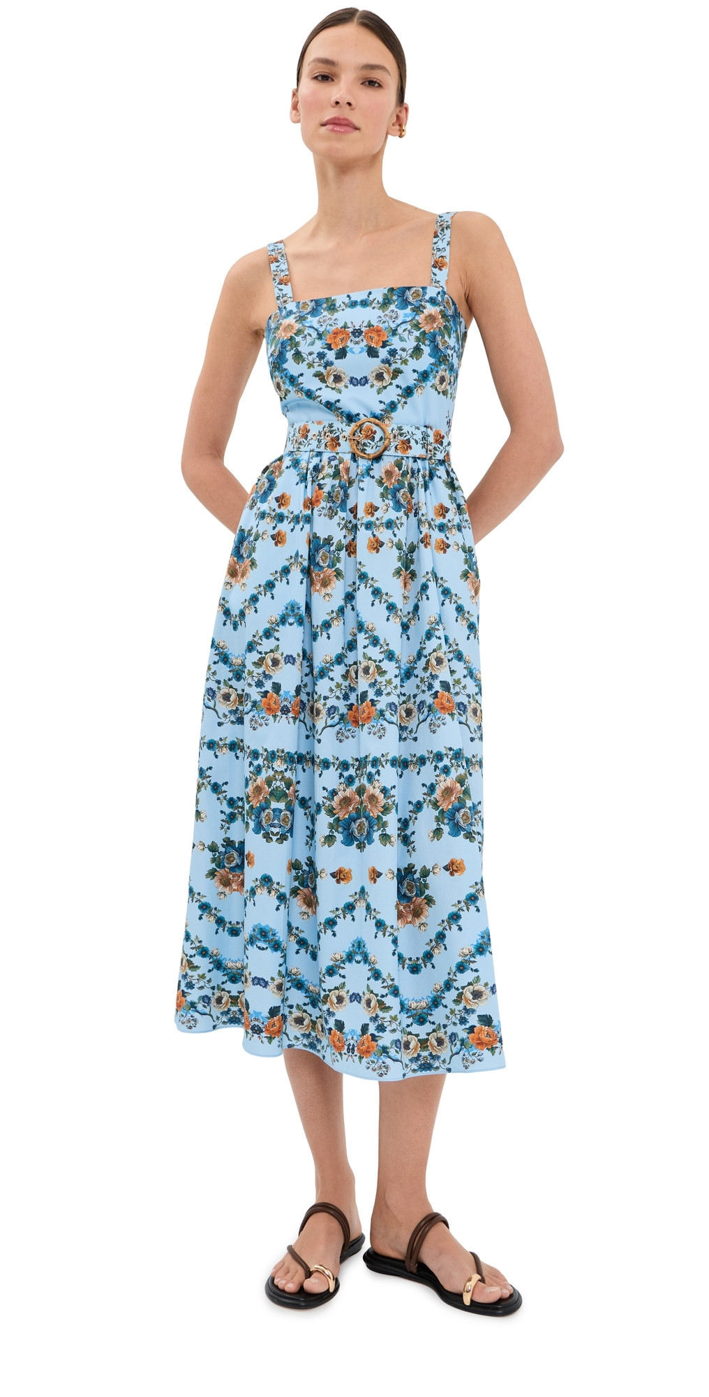 Borgo de Nor Ninet Cotton Dress Magical Blossom Blue 8 | Shopbop