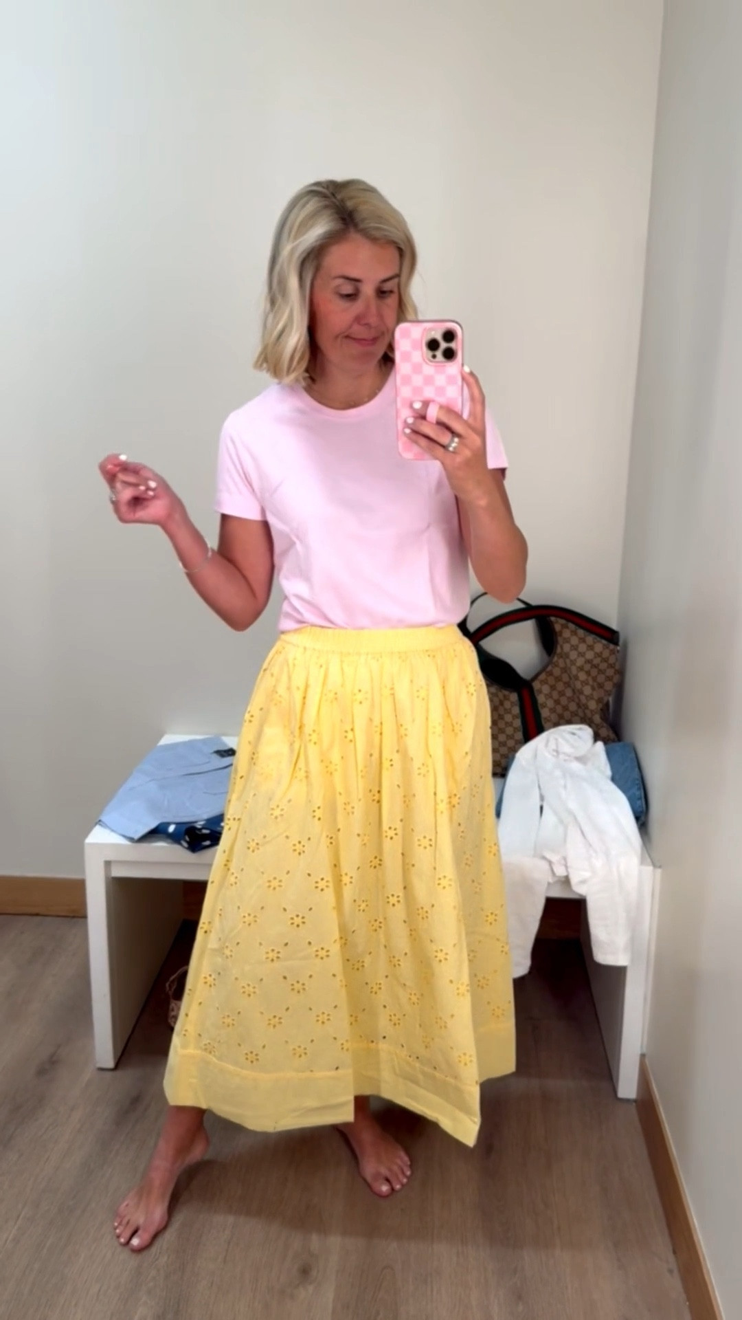 I love a colorblock situation! I’m wearing a small tee & xs skirt. 

#LTKdayinmylife #LTKSaleAlert #LTKmomlife