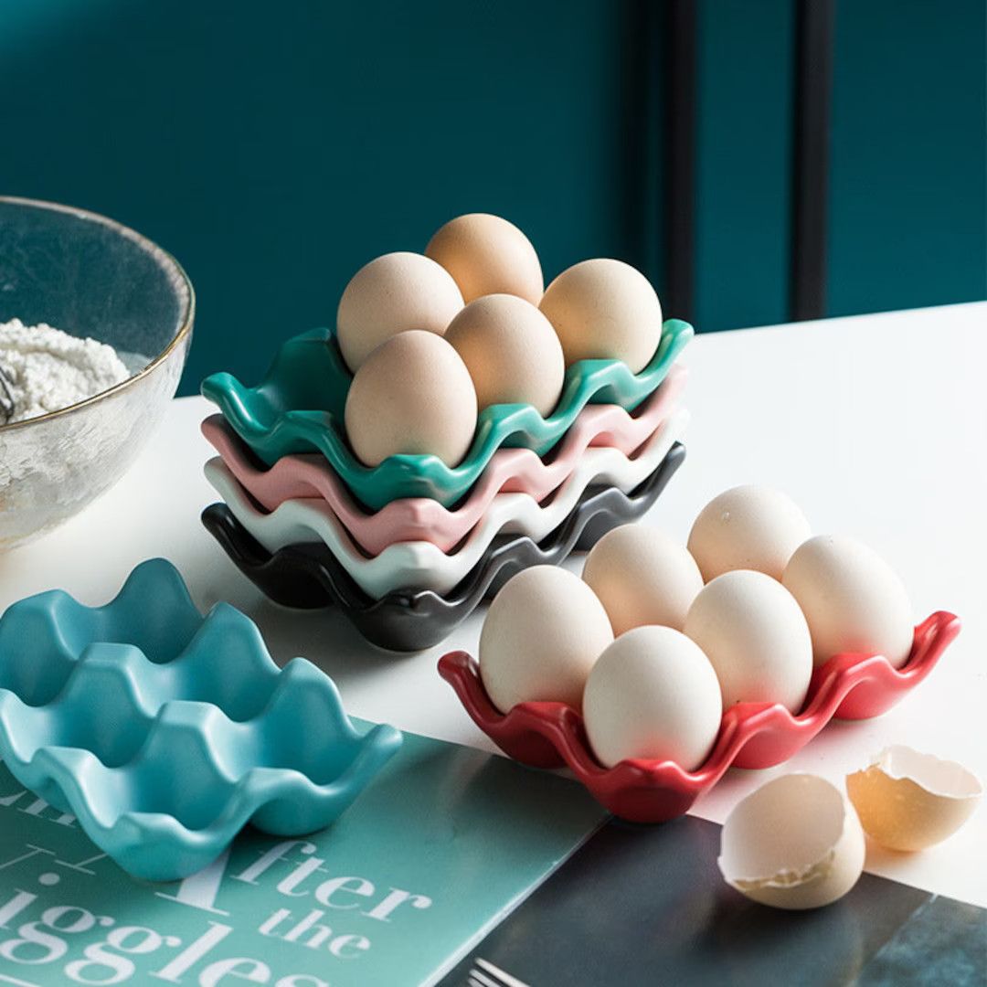 Colorful Ceramic Storage Rack for Eggs, Ceramic Egg Holder, Tray Holder Storage Moulds, Porcelain... | Etsy (US)