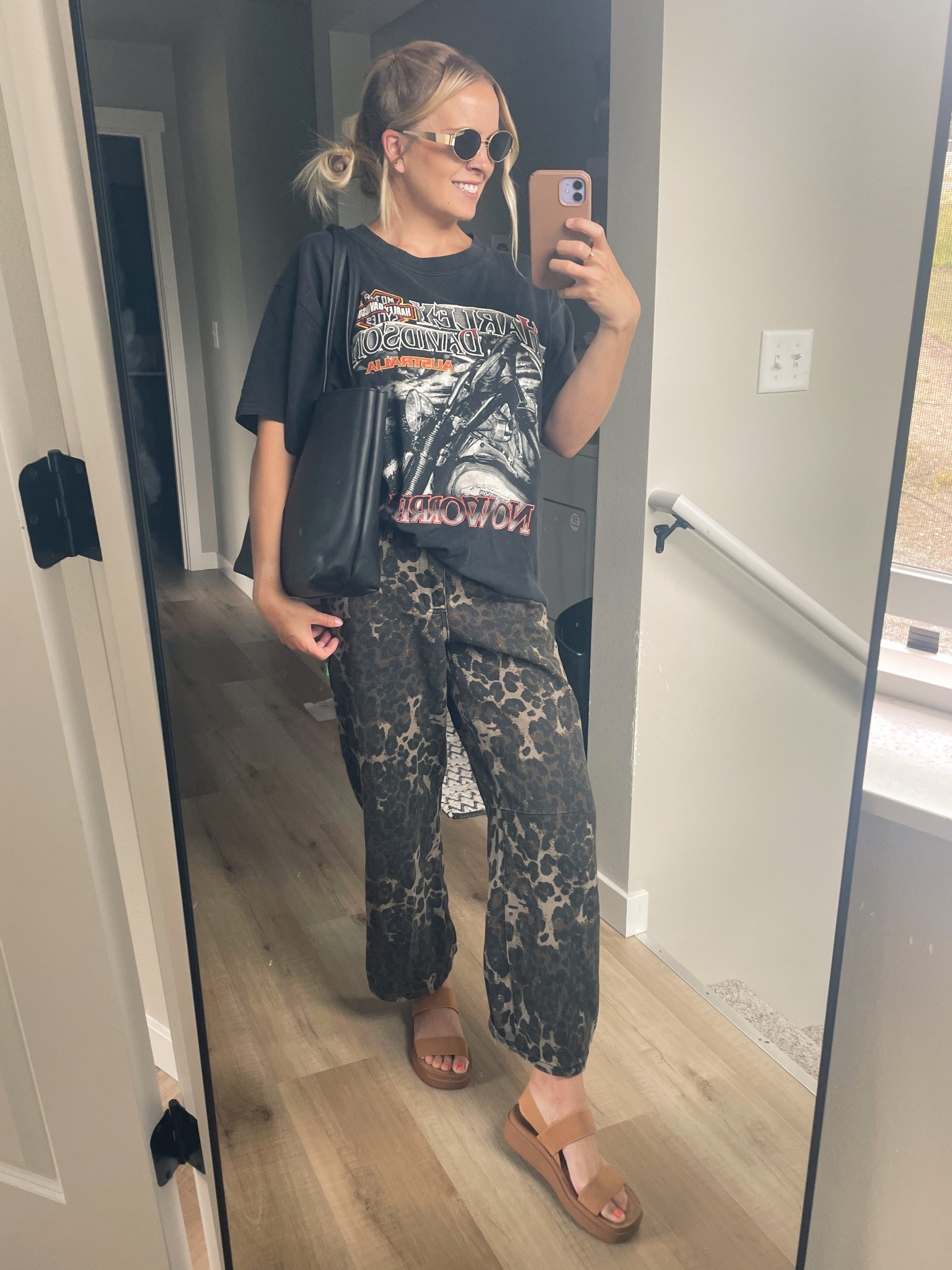 Casual outfit today. Leopard pants from Amazon wearing in size small and Harley top from Etsy! 

#LTKSeasonal #LTKStyleTip #LTKU