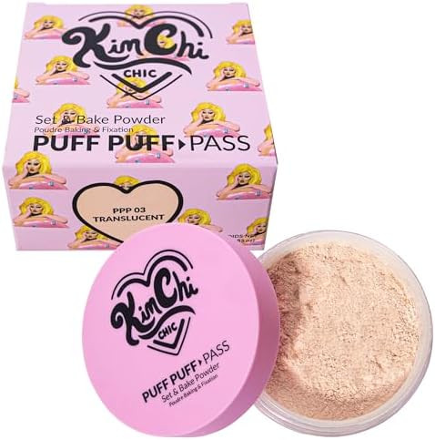 KimChiChic Beauty Puff Puff Pass Set and Bake Setting Powder for Makeup, Extra Fluffy Loose Face ... | Amazon (US)