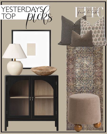 Yesterday’s Top Picks. Follow @farmtotablecreations on Instagram for more inspiration.

New Bedford 2 Door Accent Cabinet Black - Threshold. 21.49" x 21.49" Matted to 5" x 7" Gallery Single Image Frame Black - Threshold designed with Studio McGee. Amber Lewis x Loloi Morgan Denim/Multi Rug. Pillow Cover Combo Brown Pillow Cover Combo Moody Pillow Cover Set Block Print Pillow Combo Black Floral Pillow Brown Pillow Cover Set. three ball legged ottoman. Vintage Rustic Marble Bowl. Distressed Ceramic Table Lamp Cream (Includes LED Light Bulb) - Hearth & Hand with Magnolia. Target Finds. Affordable Home Decor. 

#LTKsalealert #LTKfindsunder50 #LTKhome
