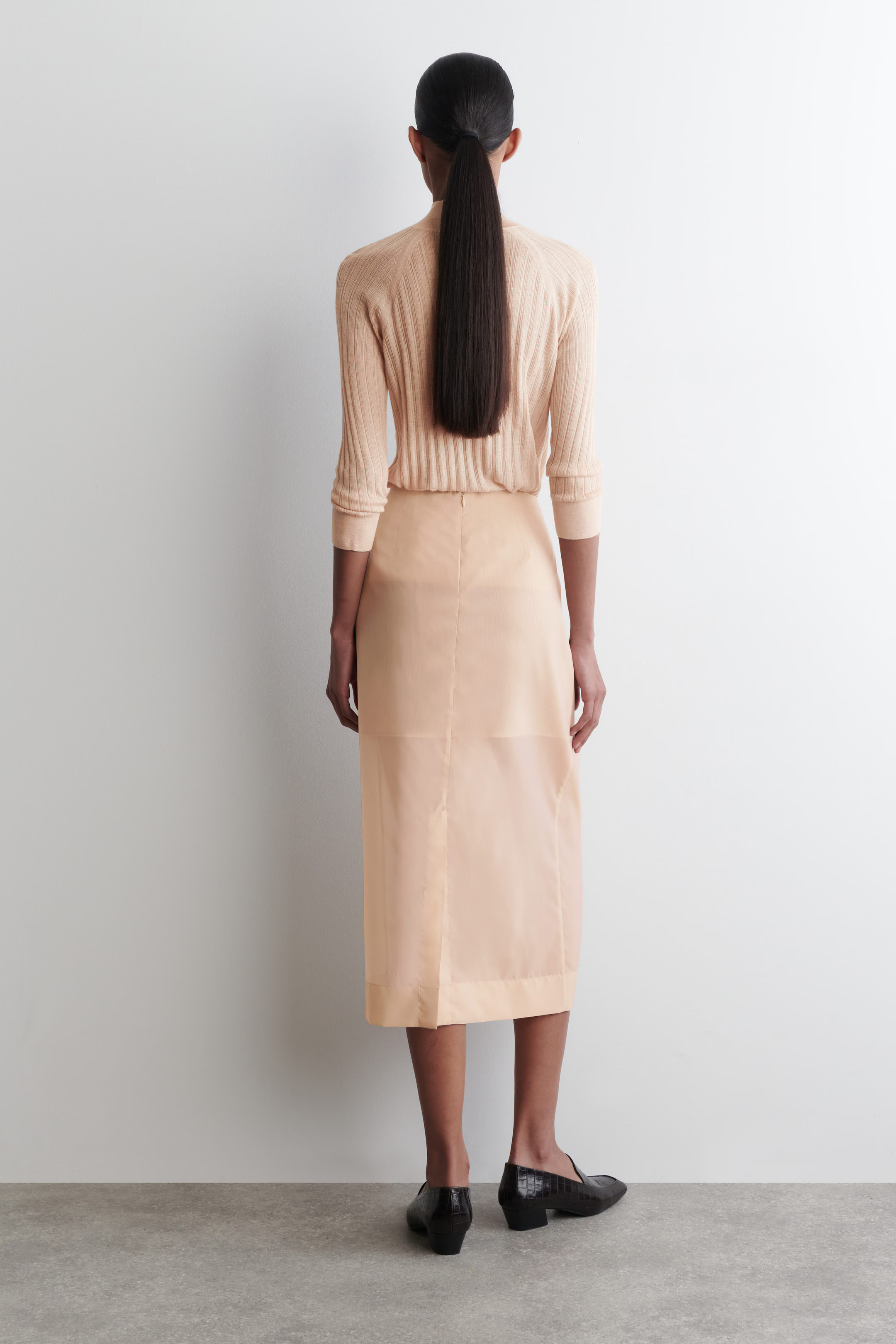 SHEER COLUMN SKIRT - PEACH | COS DE | COS (EU)