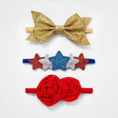 Baby Girls' 3pk 4th of July Headband - Cat & Jack™ | Target