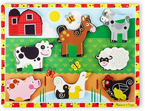 Melissa & Doug Farm Wooden Chunky Puzzle (8 pcs) | Amazon (US)