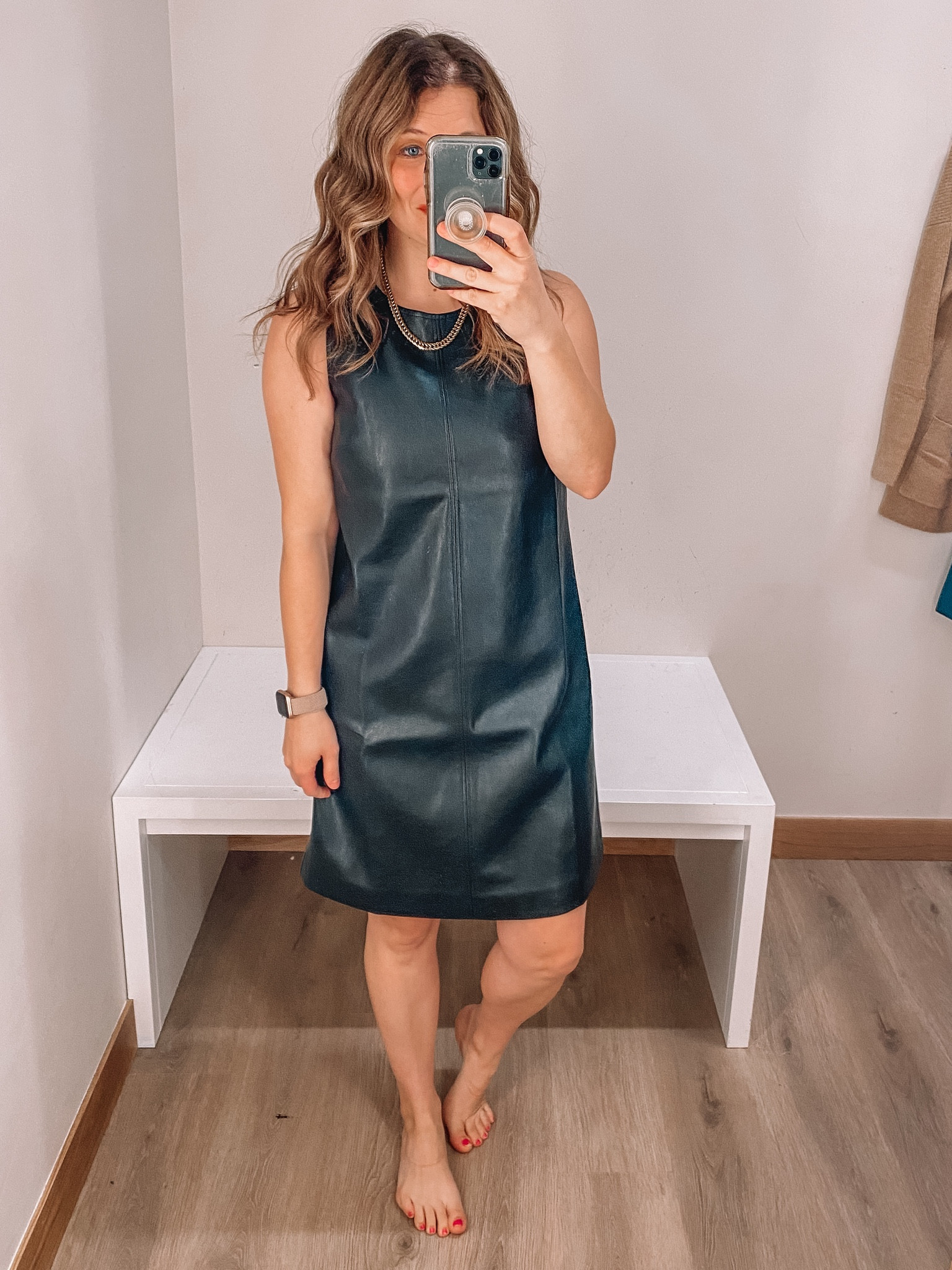 navy blue dress for baby girl How To Style a Shift Dress For Fall / Winter main image 0