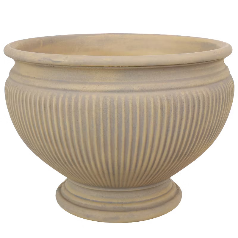 Sunnydaze Indoor/Outdoor Patio, Garden, or Porch Weather-Resistant Double-Walled Elizabeth Ribbed... | Target