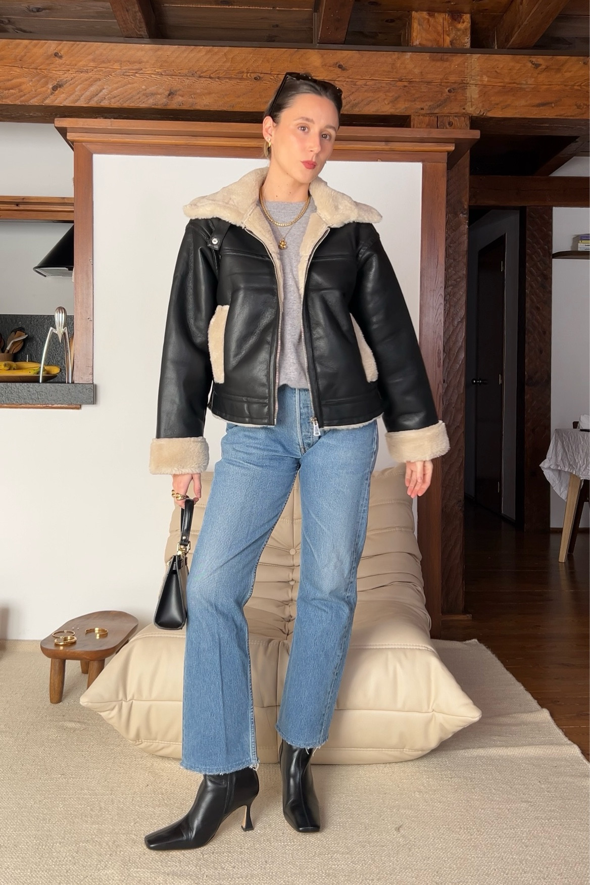 Sherpa jacket outfitt