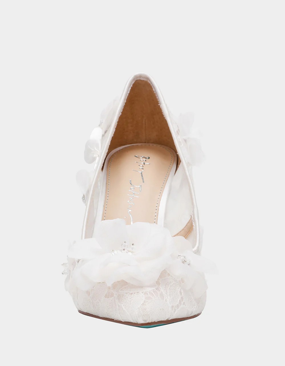 DARCY IVORY Women's High Stiletto Heel Floral Embellishments | Betsey Johnson