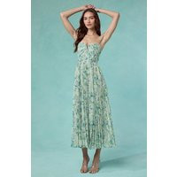 ASTR the Label | Bayley Floral Pleated Maxi Dress in Green floral | Size M | ASTR The Label (US)