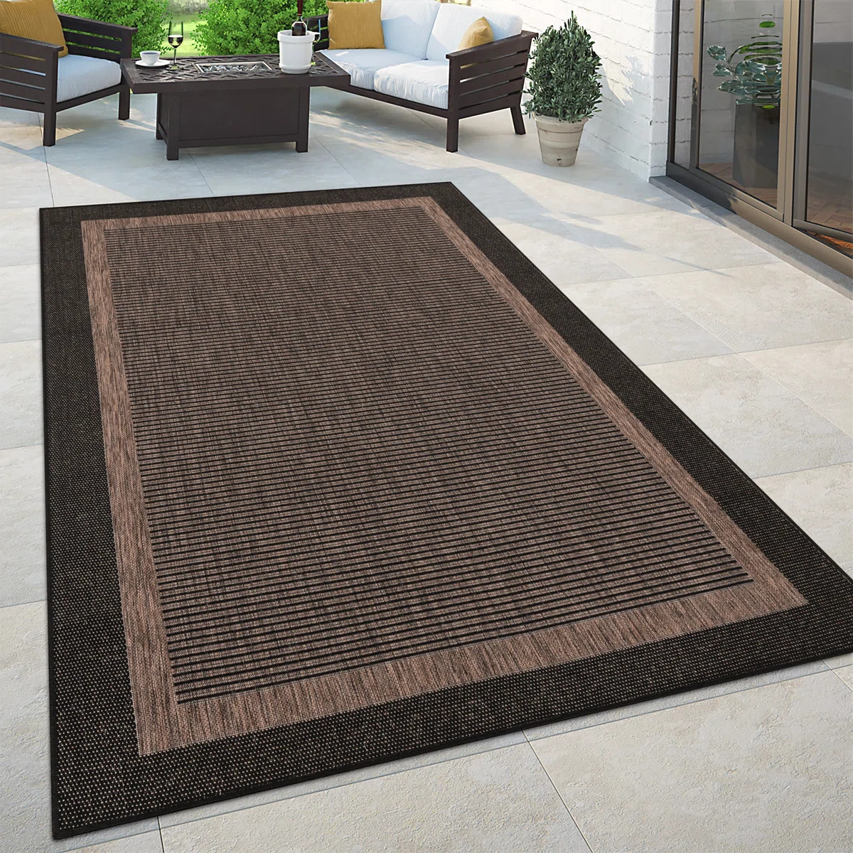 Wick St Lawrence Machine Woven Indoor / Outdoor Area Rug | Wayfair North America