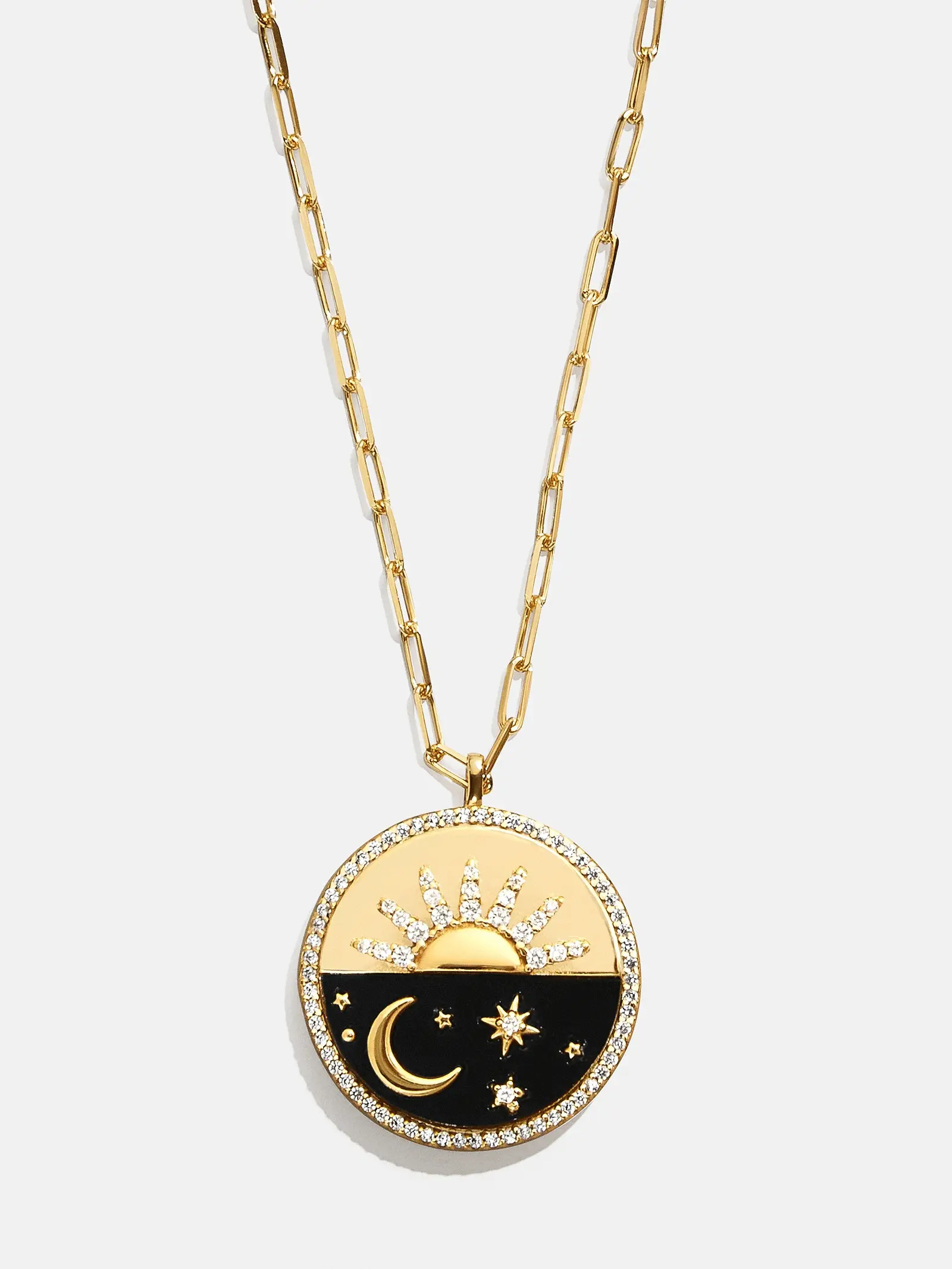 18K Gold Celestial Reversible Pendant Necklace - Black | BaubleBar