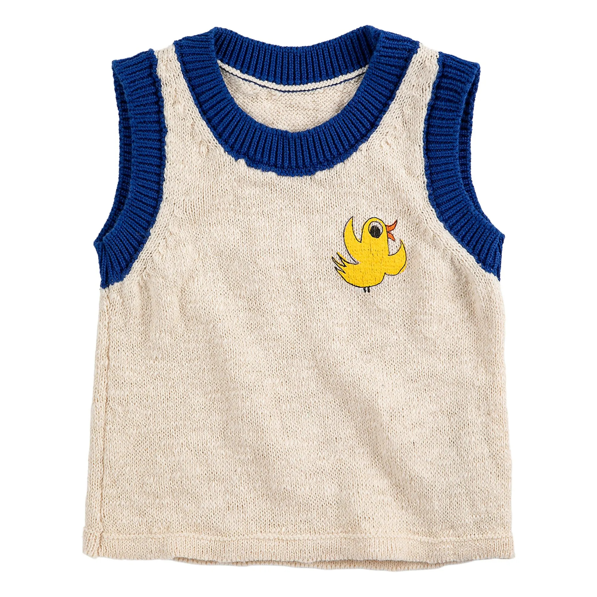 Oiseau Maille tank top | Ecru | Smallable