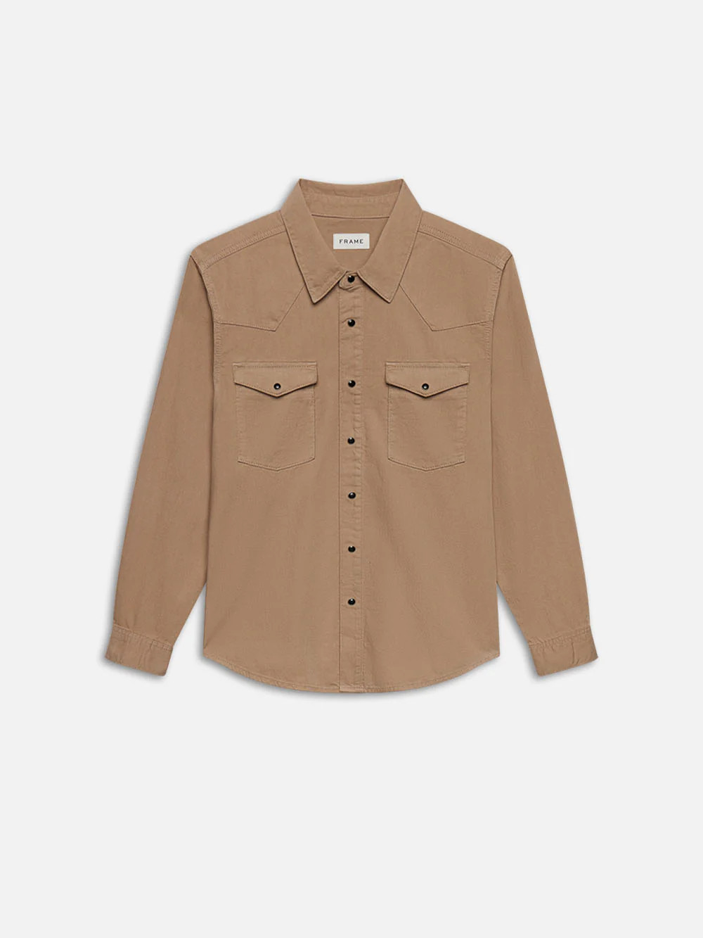 Western Denim Shirt  in  Dark Beige | Frame Denim