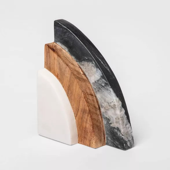5" x 2.5" Marble and Wood Bookend - Project 62™ | Target