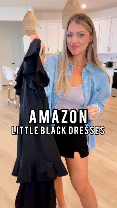 Amazon little black dress haul!!! I’m wearing my true size small in all of them. For reference, the first runs the biggest so if you’re in between sizes you can def go down in that one! I wish I had XS. Second is bodycon but stretchy. I find it perfectly true to size but if you typically like going up in bodycon, you can. Third is true to size!! Nice and stretchy smocked top with a flowy bottom. Last one runs small. I suggest going up if busty! It does have a ton of stretch but it runs short, so if you’re tall then going up would also be a good idea for you too. //


LBD 
Little black dresses 
Wedding guest dress
Wedding guest
Dresses
Summer dresses
Summer wedding
Fall wedding
Best dressed guest
Event


#LTKstyletip #LTKunder50