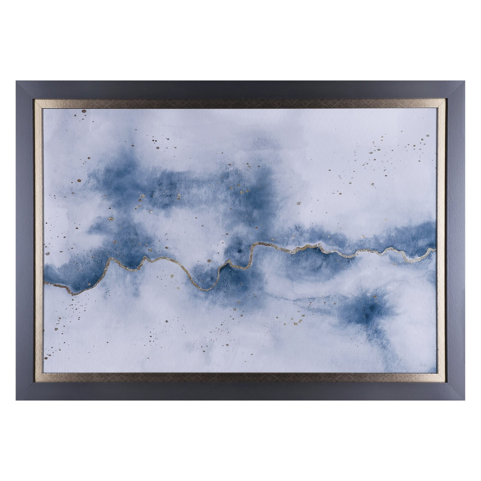 ArtMaison Canada Gold Drops Abstract Framed Wall Art | Hayneedle