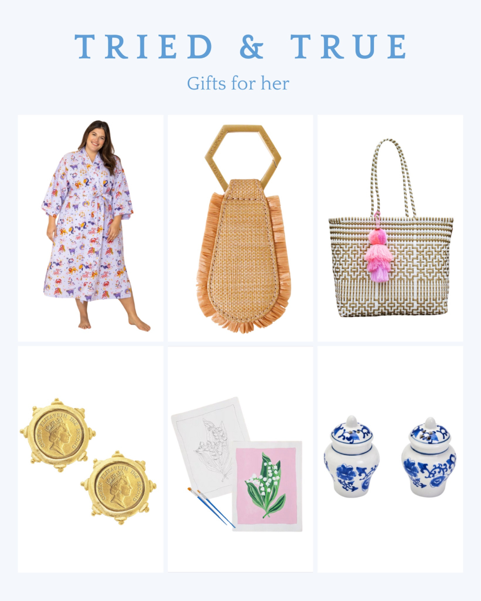 Tried and true gifts for her. These are some of my own favorite things as well as favorite gift ideas for women. Great for friends, sisters, mom, grandma, or teacher. 

Robe, hat holder, tote bag, beach bag, coin stud earrings, paint by numbers, ginger hat salt and pepper shakers, Amazon find, gift guide, gifts for her 

#LTKfindsunder50 #LTKfindsunder100 #LTKGiftGuide