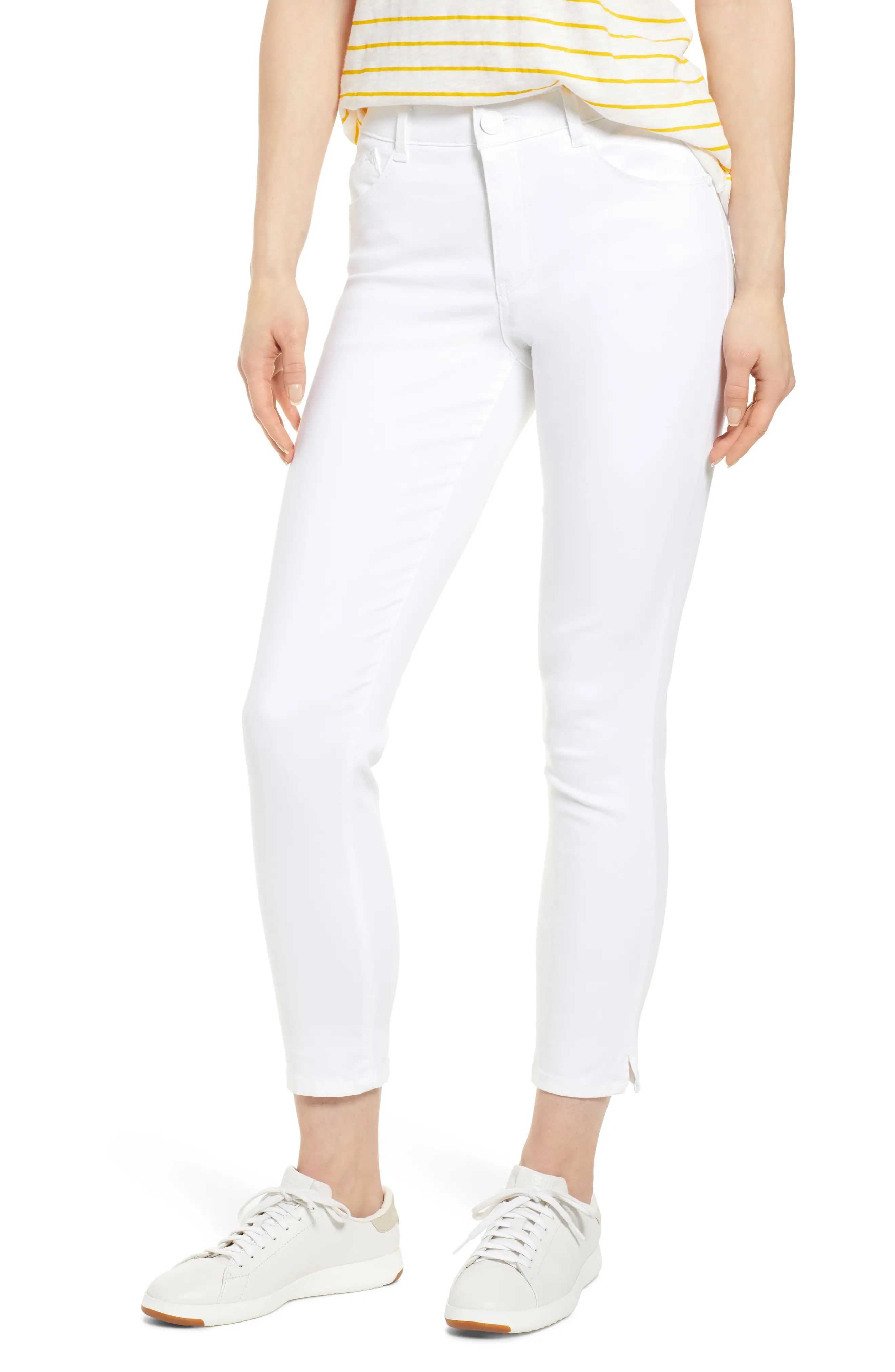 Women's Wit & Wisdom Ab-Solution High Waist Ankle Skinny Pants, Size 4 - White (Regular & Petite) (N | Nordstrom