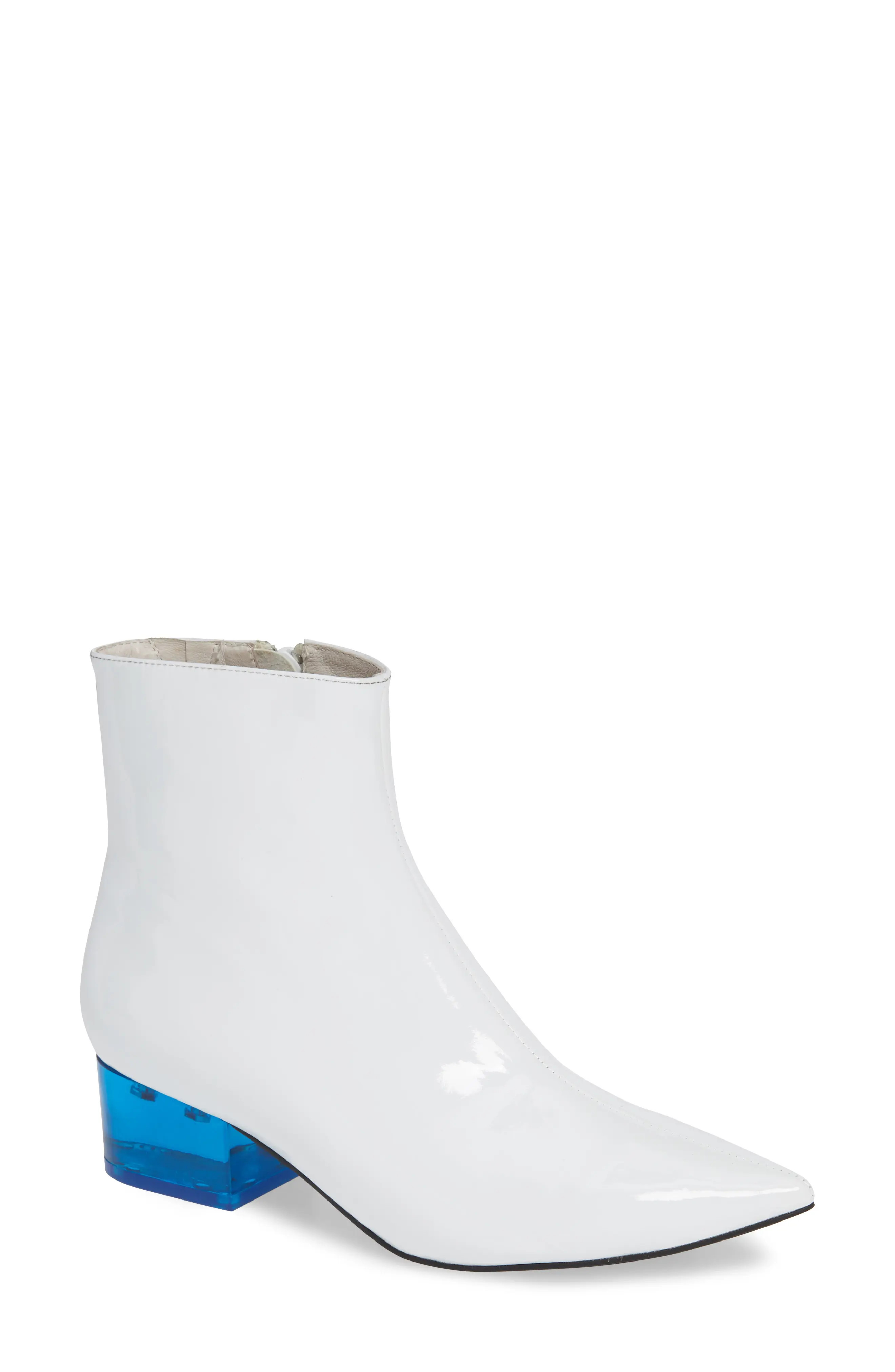Women's Jeffrey Campbell Luminate Bright Heel Bootie, Size 6 M - White | Nordstrom