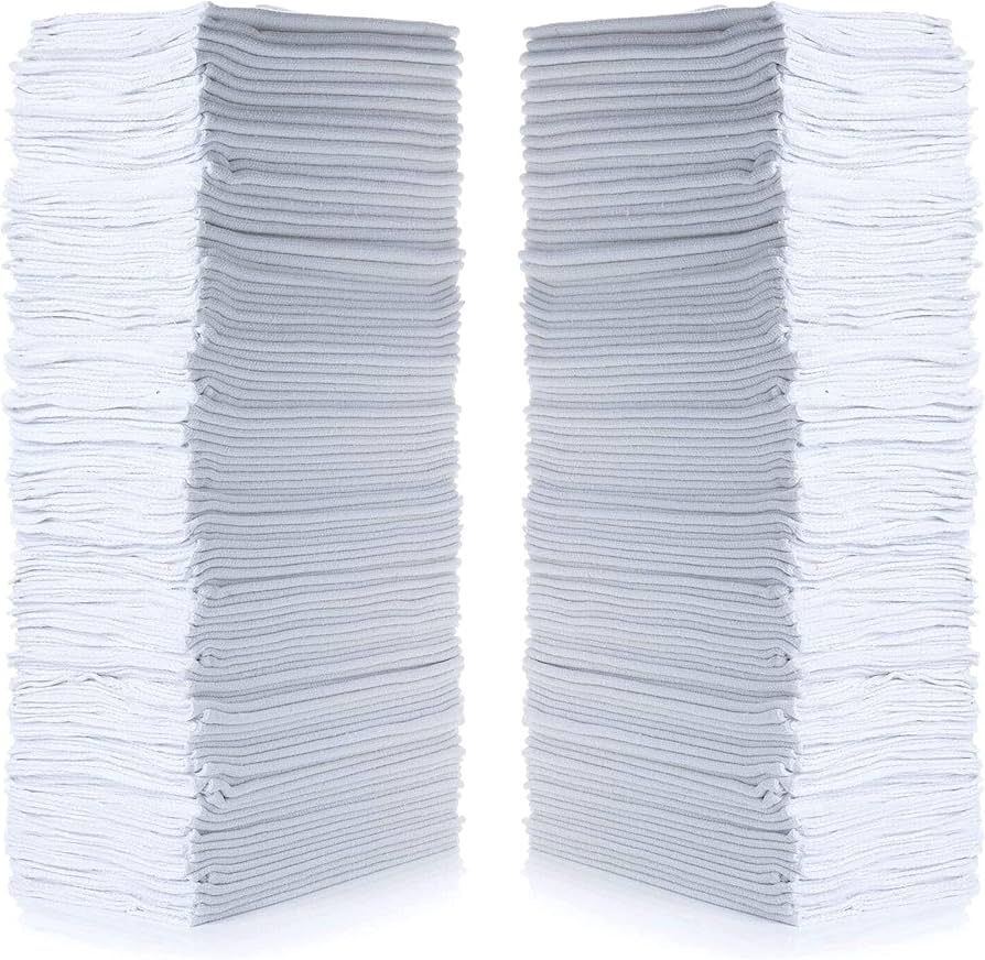 SIMPLI-MAGIC 79142 Shop Towels 14"x12", Pack of 150, Cotton, White | Amazon (US)