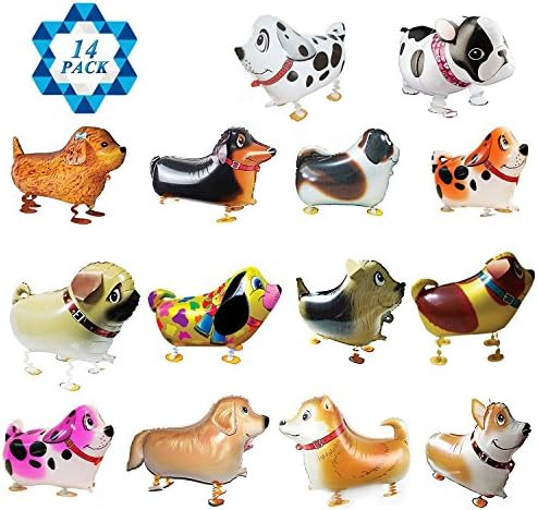 Amazon.com: SOTOGO 14 Pieces Walking Animal Balloons Pet Dog Balloons Dog Balloon Air Walkers, Ki... | Amazon (US)