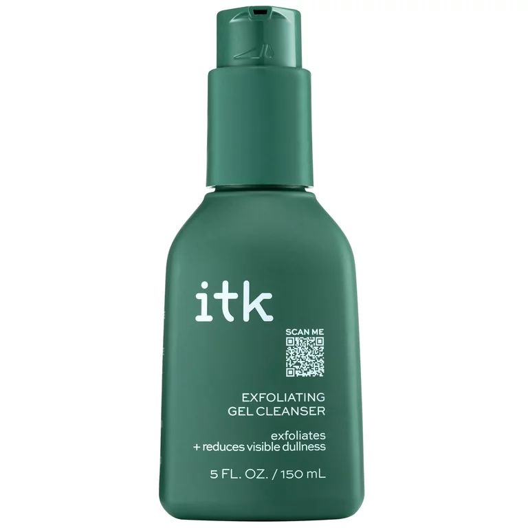 ITK Exfoliating Gel Cleanser with Glycolic Acid | AHA Cleanser for Dull Skin + Most Skin Types, 5... | Walmart (US)