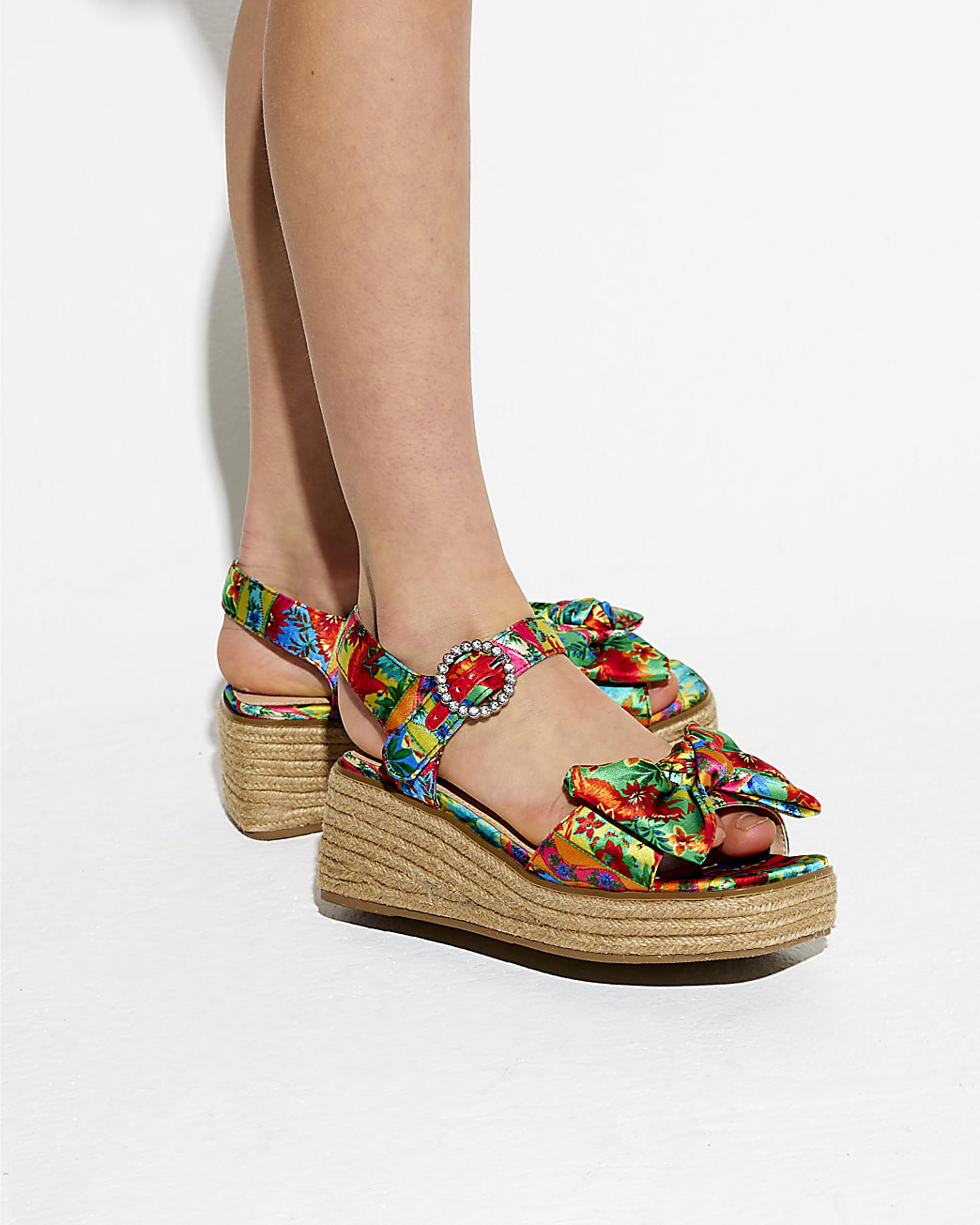 Girls Multicoloured Print Wedge Sandals | River Island UK & IE