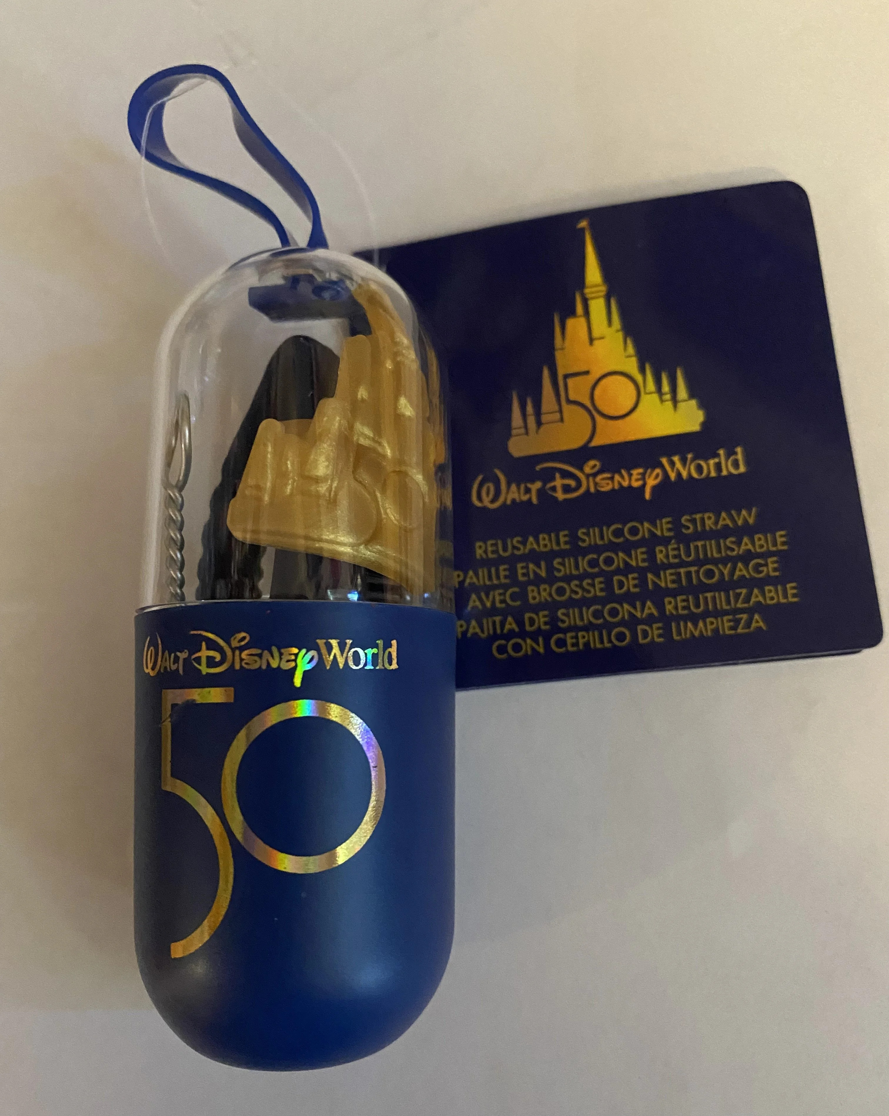Disney WDW 50th Magical Celebration Reusable Silicone Straw New with Tag | Walmart (US)