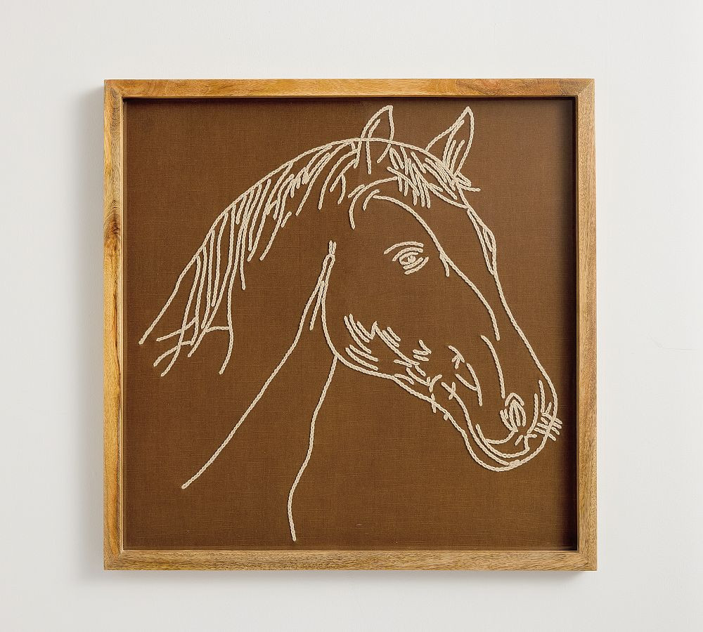 Embroidered Horse Framed Wall Art | Pottery Barn (US)