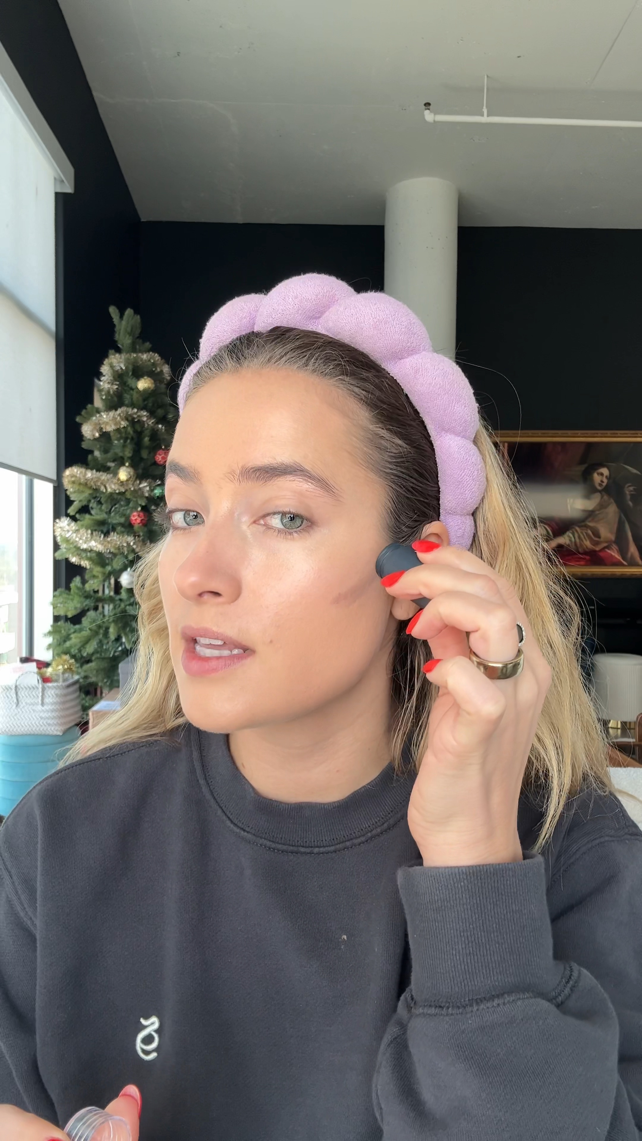 I’m wearing shade toast in the sculpt contour stick and shade, baked in the bronzer stick 