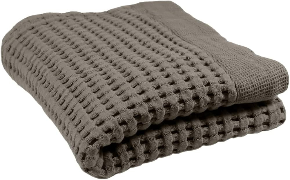 GILDEN TREE Waffle Hand Towels for Bathroom Quick Drying Lint Free Thin, Modern Style (Stone) | Amazon (US)