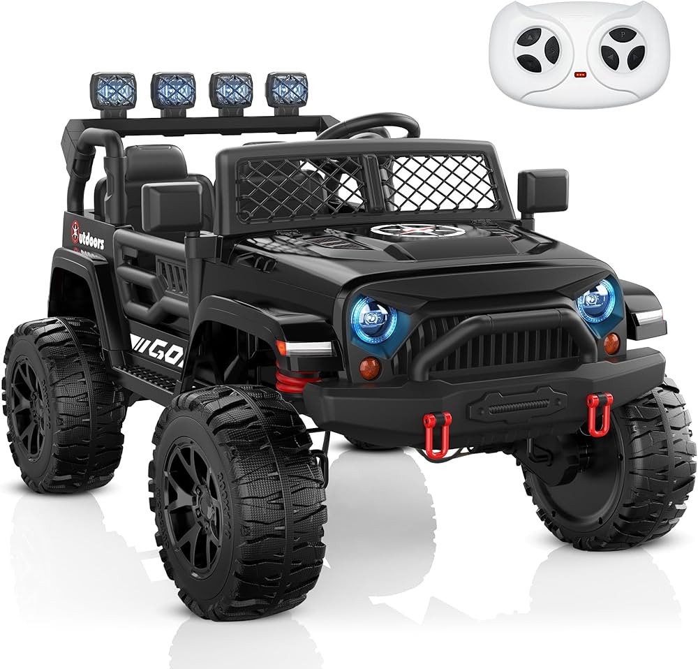 ANPABO 24V 4WD Ride On Truck, Large EVA Tires, 2-Seater Ride On Toys with Separate Safety Belts, ... | Amazon (US)
