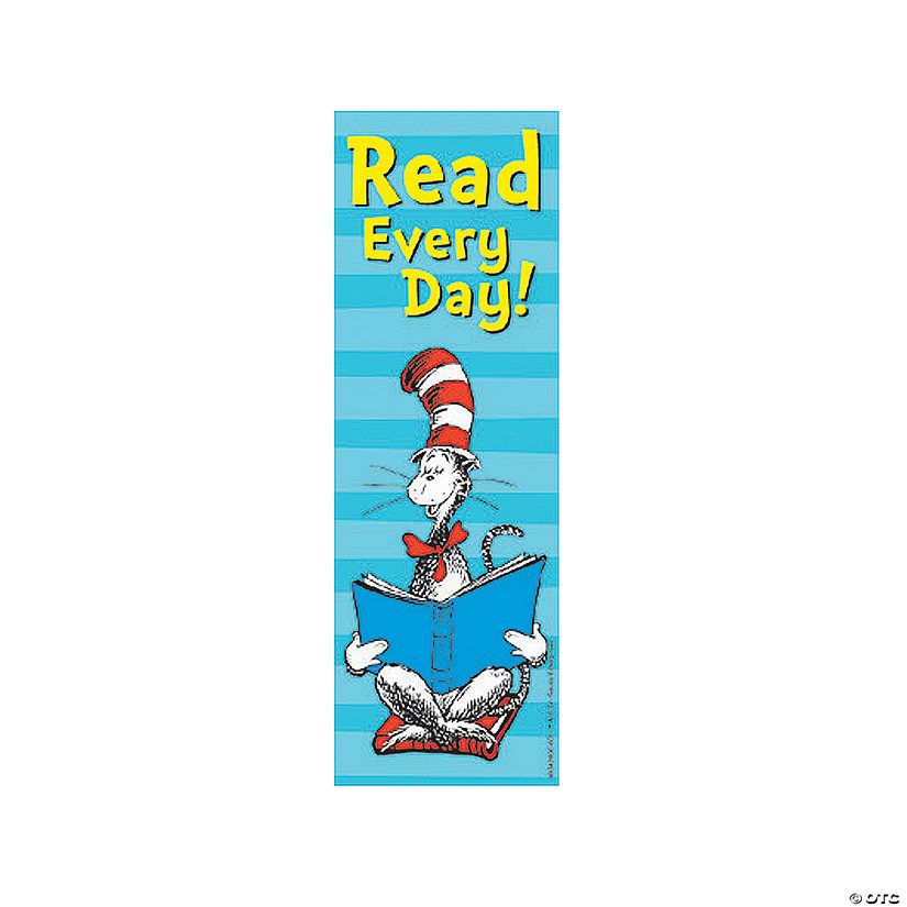 Dr. Seuss™ The Cat In The Hat™ Read Every Day Bookmarks - 36 Pc. | Oriental Trading Company