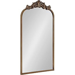 Kate and Laurel Arendahl Traditional Arch Mirror, 19" x 30.75", Gold, Baroque Inspired Wall Decor | Amazon (US)