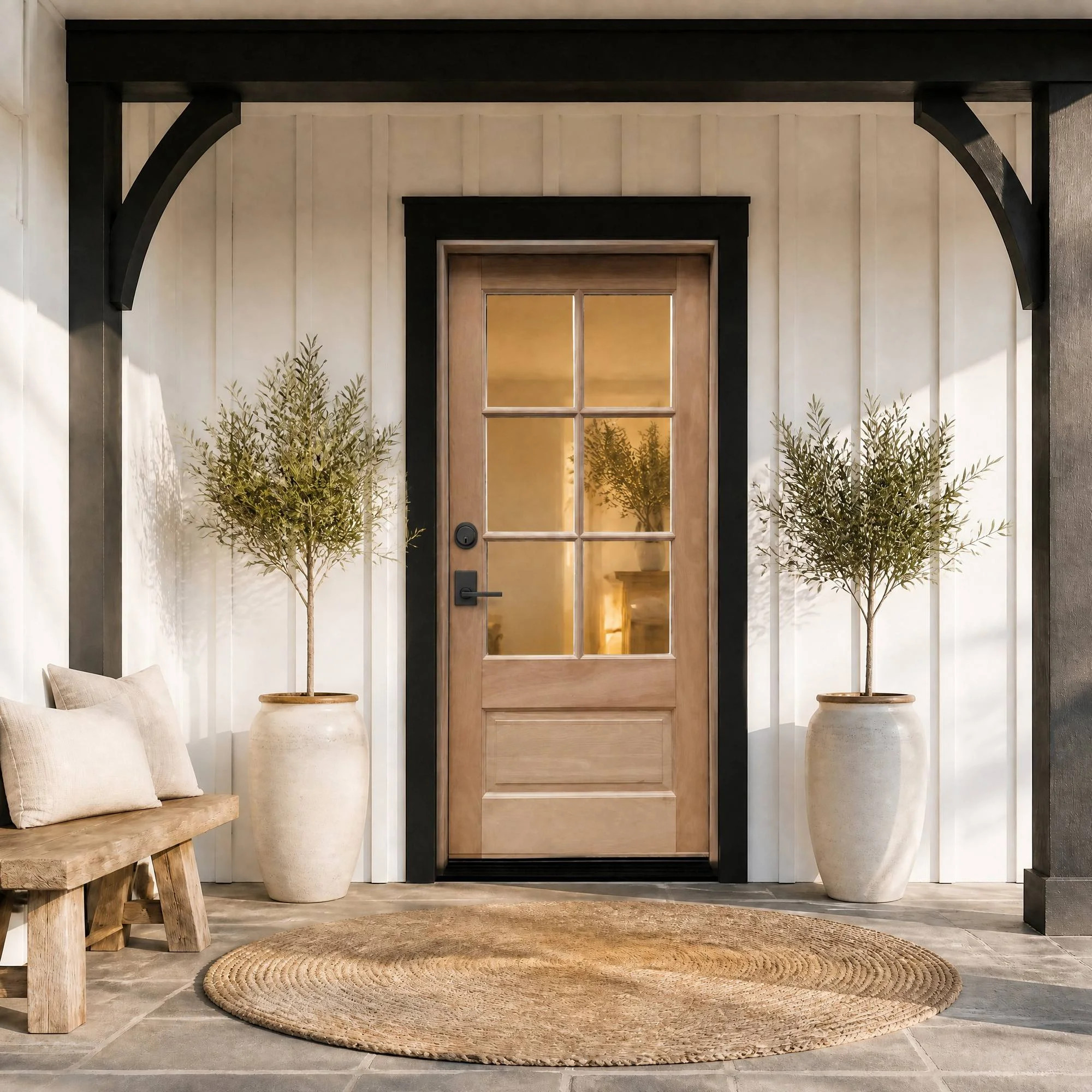 6 Lite Clear Unfinished Mahogany Front Door With 4-9/16'' Jamb (Not Prehung) Right Hand Inswing | Wayfair North America