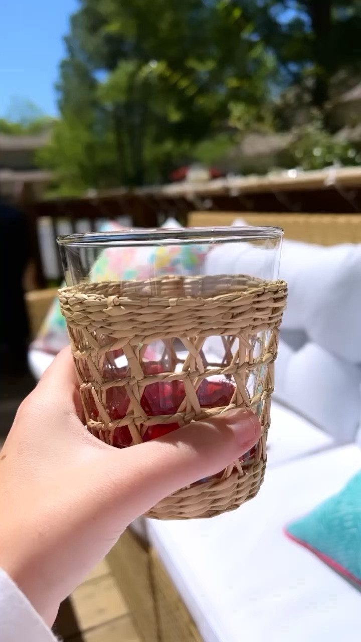 cheers✨ to spring weather! I love our little patio out back and these serena & lily glasses fit the vibe perfectly💕

Coastal decor. coastal home. preppy style. 

#LTKSeasonal #LTKhome #LTKFind