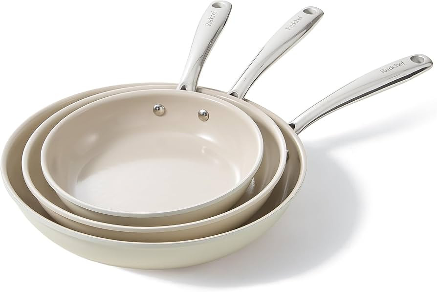 Redchef Pan Set Ceramic Induction, Non-Stick Frying Pans 20 24 28 cm for All Hob Types, PTFE-Free... | Amazon (DE)