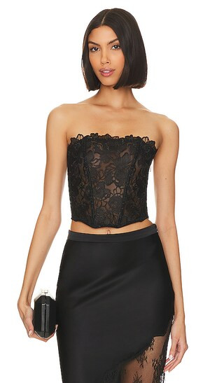 Whitney Corset Top in Black | Revolve Clothing (Global)
