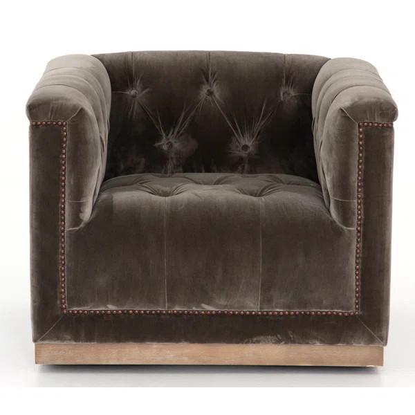 Byer 33.5'' Wide Tufted Swivel Armchair | Wayfair North America
